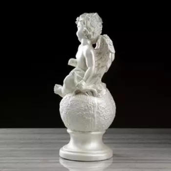 Статуэтка "Ангел на шаре", перламутровый, 44 см