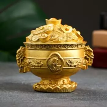 Фигура "Чаша изобилия" старое золото, 12х8см