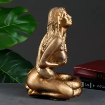 Фигура "Девушка со змеей удавом" бронза, 28х16х18см