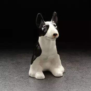 Статуэтка фарфоровая "Бультерьер", сидит