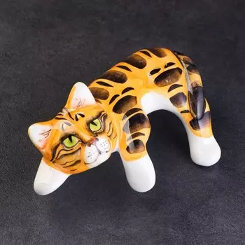 Статуэтка фарфоровая "Кот Васька рыжий", 17 см