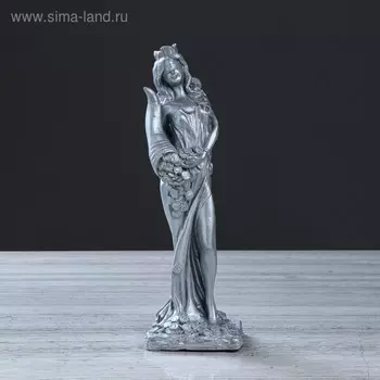 Статуэтка "Фортуна", серебристый цвет, 30 см