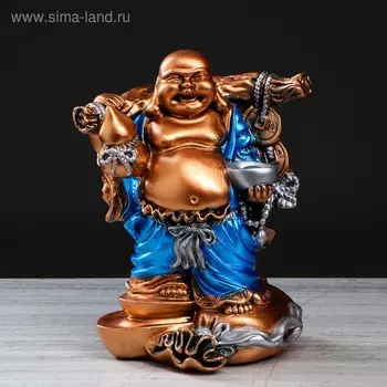 Статуэтка "Хотэй", бронзовый цвет, цветной, 32 см, микс