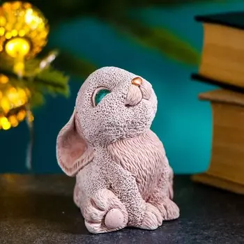 Фигура "Кролик Лучик" бежевый, 7х5х6см