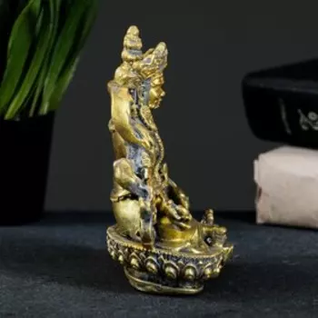 Фигурка гипс «Кубера-бог богатства», состаренное золото, 1176 см