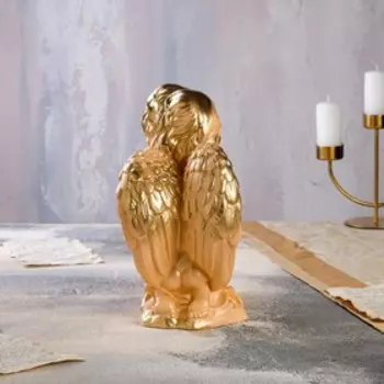 Статуэтка "Пара ангелов", бежевая, гипс, 27 см