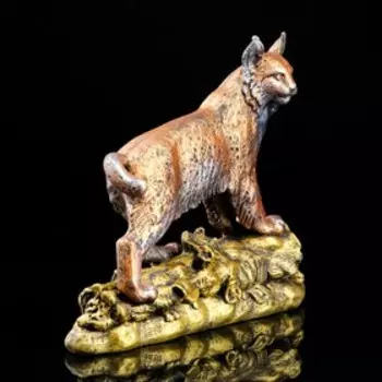 Статуэтка "Рысь", цветная, 30*35 см