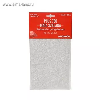 Стекломат NOVOL PLUS 730, плотность 300 г/м2, 0,5 м2 36001