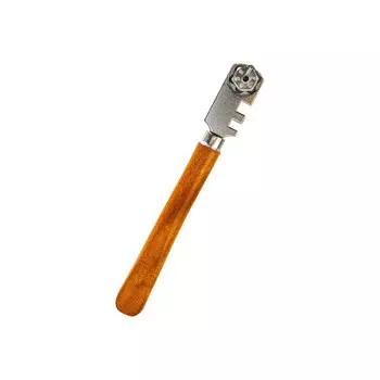 Стеклорез ЭНКОР 9394, 6 роликов, деревянная рукоятка