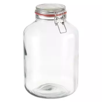 Стеклянная банка с зажимом, 5 л