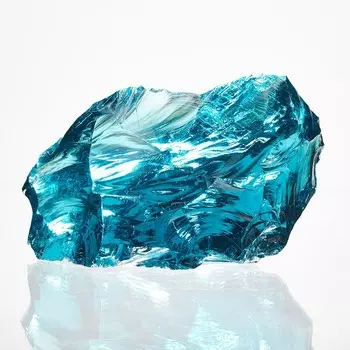 Стеклянный камень (эрклез) "Рецепты Дедушки Никиты", фр 20-70 мм, Драгоценный синий, 1 кг