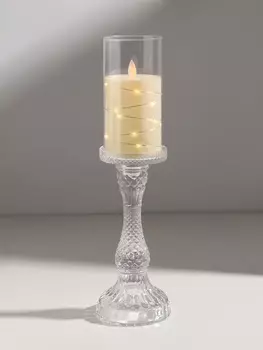 Стеклянный подсвечник на 1 свечу «Монпелье», прозрачный, d=8 см, 8.88.822 см