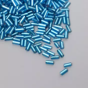 Стеклярус "Астра" 5 мм, 15 гр, бирюзовый