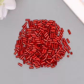 Стеклярус "Астра" 5 мм, 15 гр, красный