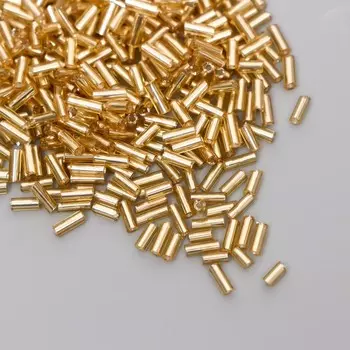 Стеклярус "Астра" 5 мм, 15 гр, золото