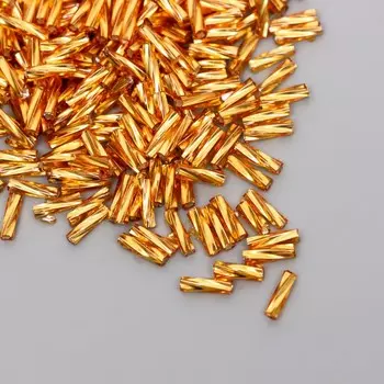 Стеклярус крученый "Астра" 5 мм, 15 гр, золото