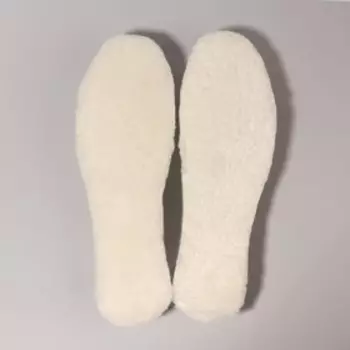 Стельки для обуви, утеплённые, двухслойные, р-р RU до 48 (р-р Пр-ля до 45), 30 см, пара, цвет белый