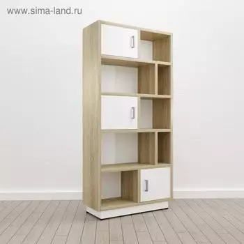 Стеллаж 1000*400*2112мм Дуб/Белый