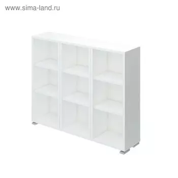 Стеллаж, 1340 300 1100 мм, цвет белый жемчуг