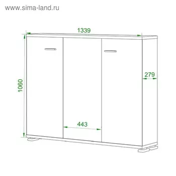 Стеллаж, 1340 300 1100 мм, цвет карамель