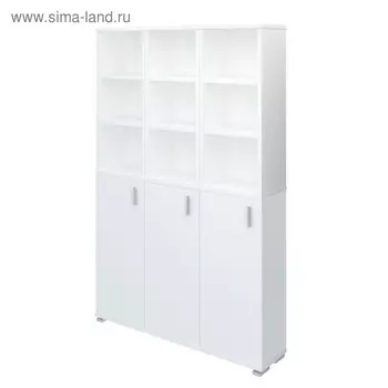 Стеллаж, 1340 300 2130 мм, цвет белый жемчуг