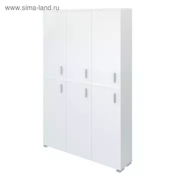 Стеллаж, 1340 300 2130 мм, цвет белый жемчуг