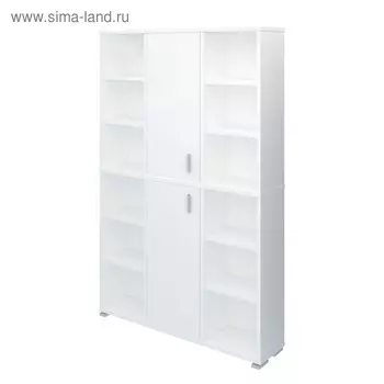 Стеллаж, 1340 300 2130 мм, цвет белый жемчуг