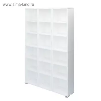 Стеллаж, 1340 300 2130 мм, цвет белый жемчуг