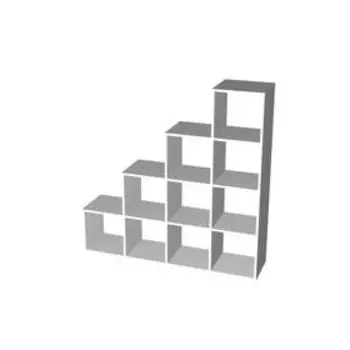 Стеллаж №1, 1282 300 1280 мм, цвет белый