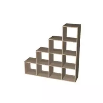 Стеллаж №1, 1282 300 1280 мм, цвет дуб сонома