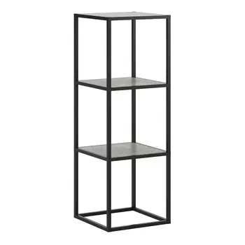 Стеллаж 3, 400х400х1164, Черный муар/Метрополитан Грей