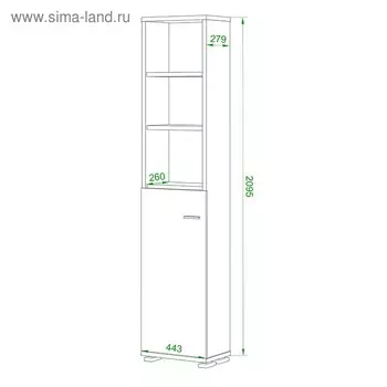 Стеллаж, 450 300 2130 мм, цвет венге