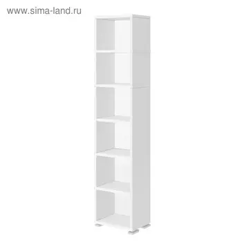 Стеллаж, 450 300 2130 мм, цвет белый жемчуг