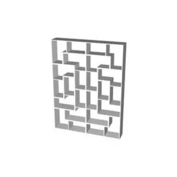 Стеллаж 4, 1800 300 2400 мм, цвет белый