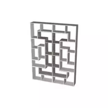 Стеллаж 4, 1800 300 2400 мм, цвет пайн бетон светлый / тёмный