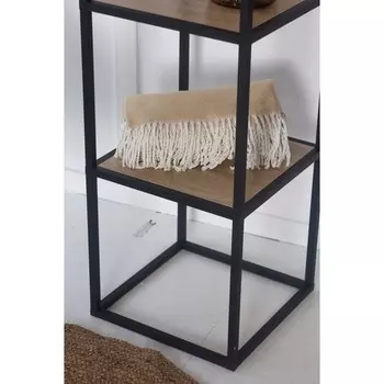 Стеллаж 4, 400х400х1546, Черный муар/Дуб сонома