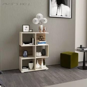 Стеллаж №6 800х356х1150 Ясень шимо светлый/темный