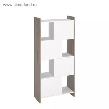 Стеллаж, 700 320 1520 мм, цвет нельсон/белый