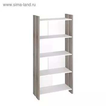 Стеллаж, 700 320 1520 мм, цвет нельсон/белый