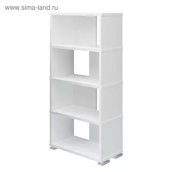 Стеллаж, 700 300 1440 мм, цвет белый жемчуг