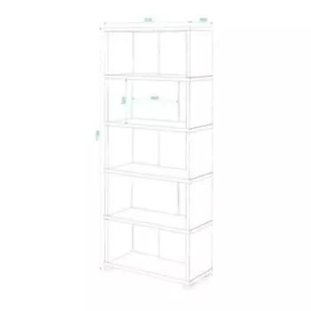 Стеллаж, 700 300 1790 мм, цвет белый жемчуг