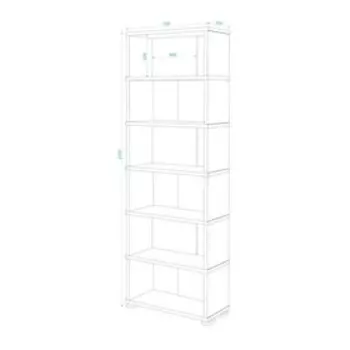 Стеллаж, 700 300 2130 мм, цвет белый жемчуг