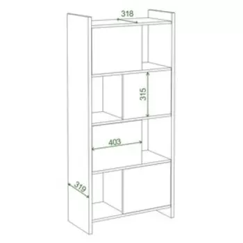 Стеллаж, 700 320 1520 мм, цвет карамель/венге