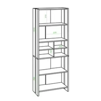 Стеллаж, 700 320 1785 мм, цвет карамель