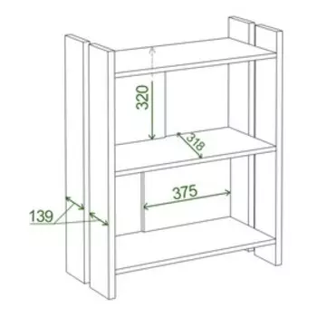Стеллаж, 700 320 850 мм, цвет белый жемчуг
