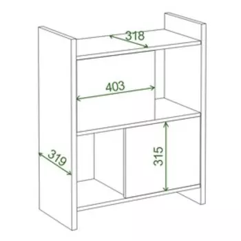Стеллаж, 700 320 850 мм, цвет белый жемчуг