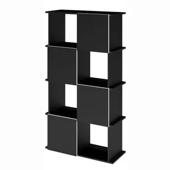 Стеллаж, 8003201478 мм, цвет чёрный / белый