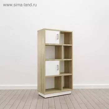 Стеллаж 800х400х1600 мм, Дуб/Белый