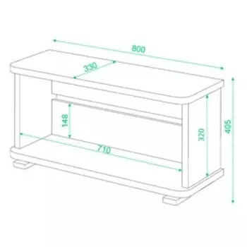 Стеллаж, 800 330 410 мм, цвет белый жемчуг