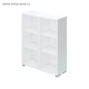 Стеллаж, 890 300 1100 мм, цвет белый жемчуг